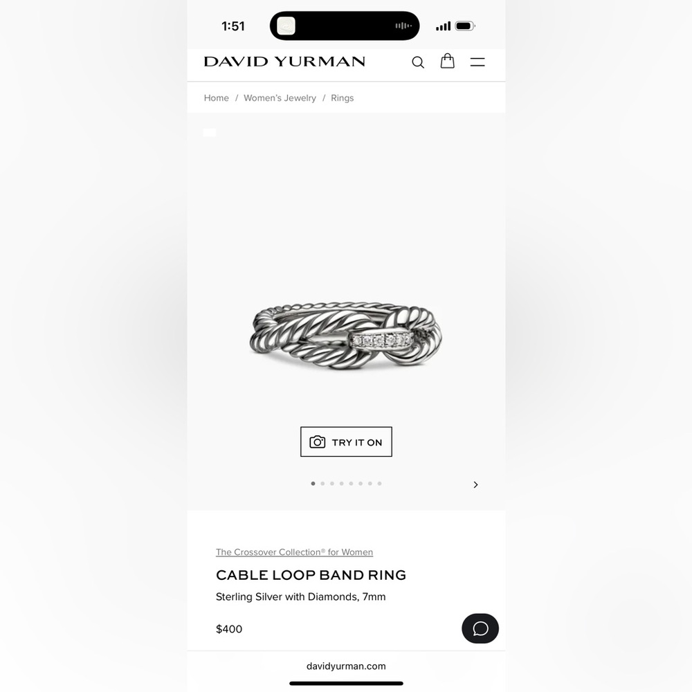 David Yurman Cable Loop Band Ring